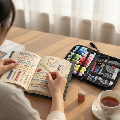 CalmBook™ - Il Libro di Ricamo Terapeutico (Kit Completo Anti-Stress)