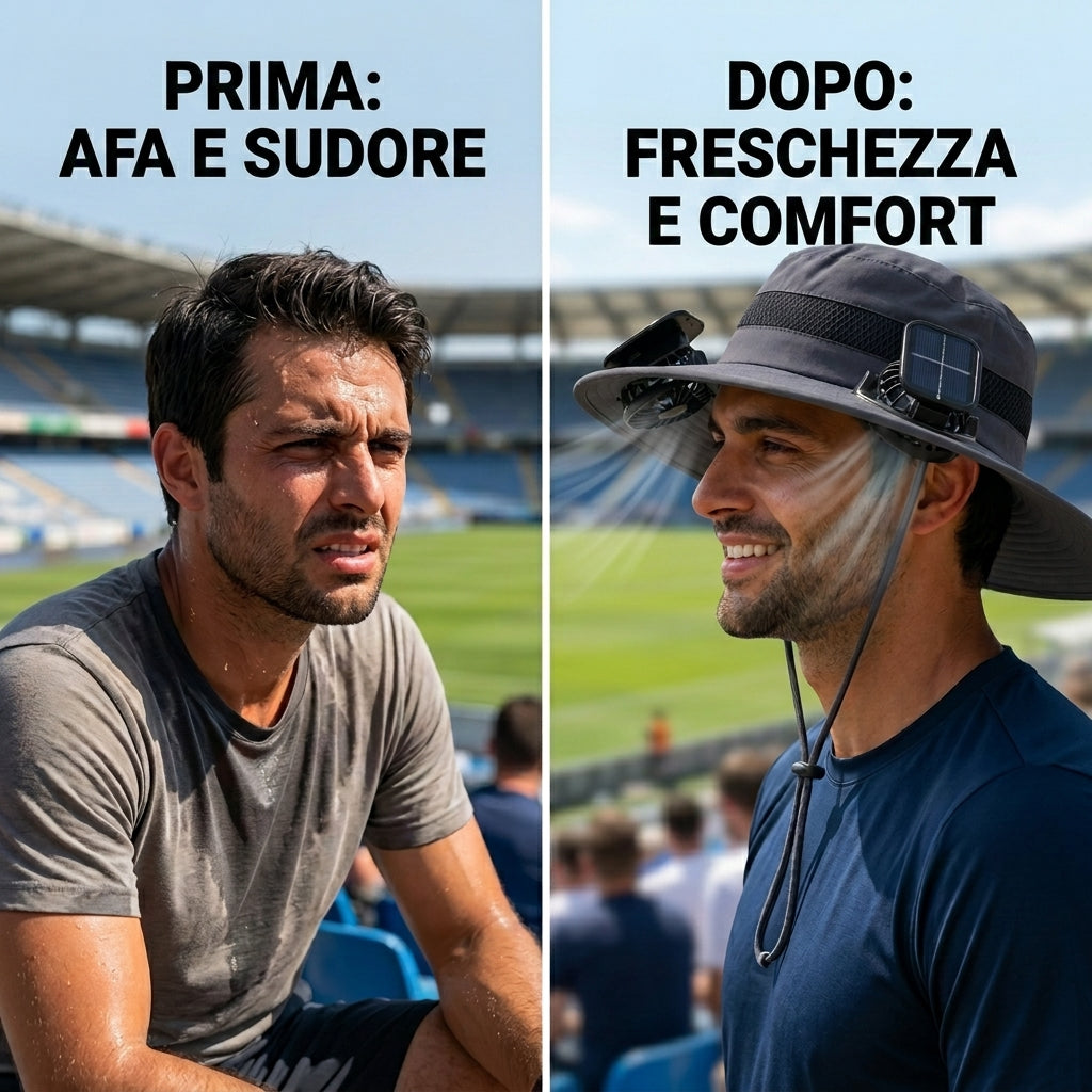SolarBreeze™ | Cappello Rinfrescante con Ventole Solari