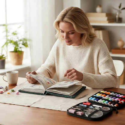 CalmBook™ - Il Libro di Ricamo Terapeutico (Kit Completo Anti-Stress)