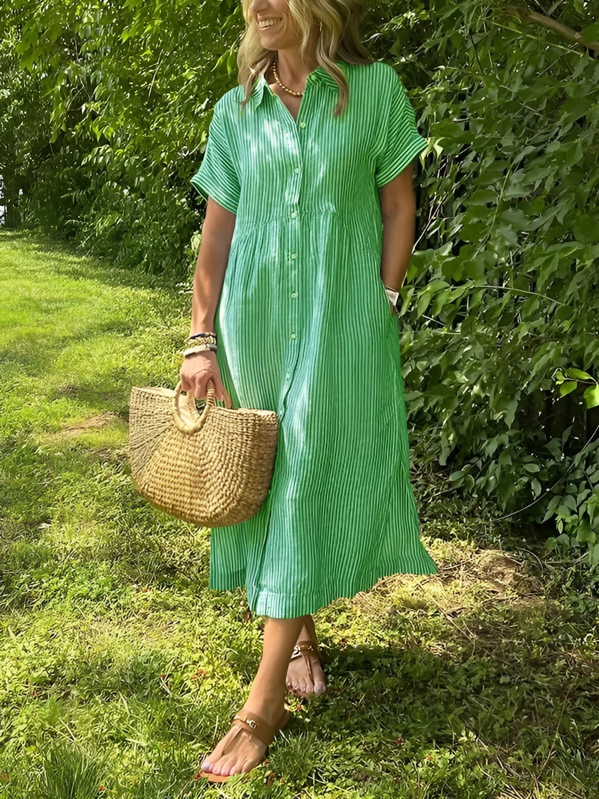 Kjellina – Camicia Abito Estivo a Righe
