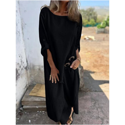 Abito in Cotone e Lino + Pantaloni - Due Pezzi